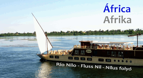 África - río Nilo con turismo
