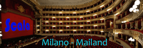 Imagen simbólica de Milán - la escalinata de Milán - una casa de la alta cultura