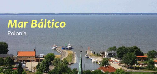 Vista de la Laguna Fresca y la península del delta del Vístula en Frombork (Polonia) - Masuria 